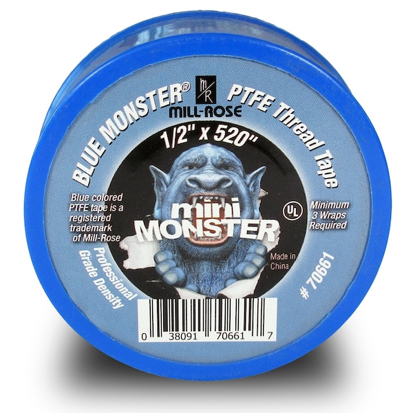 Blue Monster Mill Rose Blue Monster Blue 1/2 in. W X 520 in. L Thread Seal Tape 70661 - main